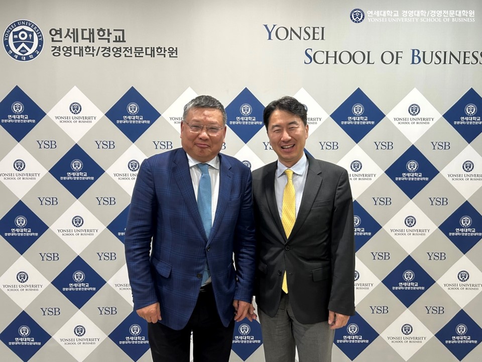 중국 장강상학원(CKGSB) 샹빙 총장 연세대학교 경영대학 방문